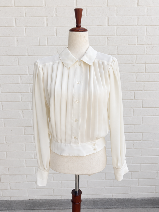 The Ivory Pleated Blouse