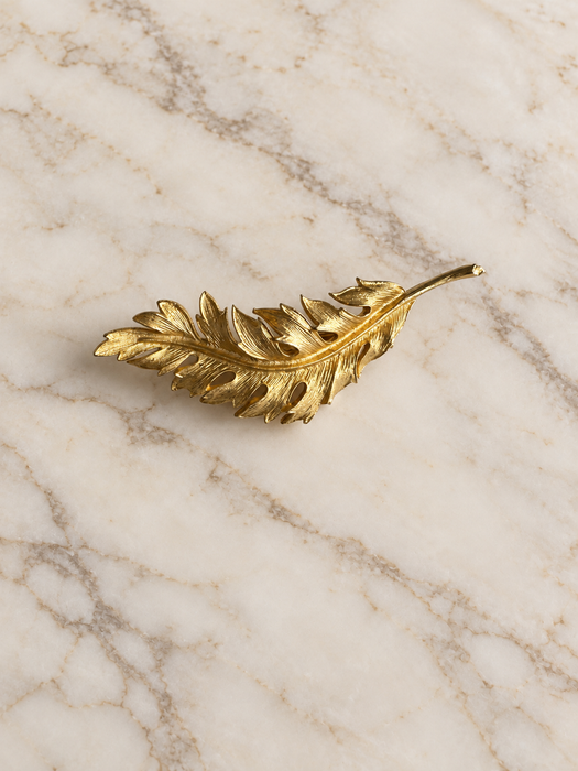 The Gilded Fern — Signed Coro Brooch