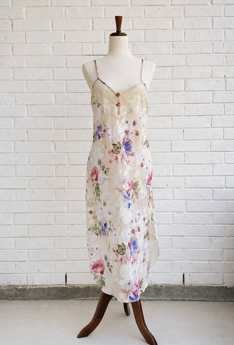 Vintage California Dynasty Garden Reverie Slip & Robe Set