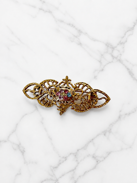 Jewel Garden Filigree Brooch