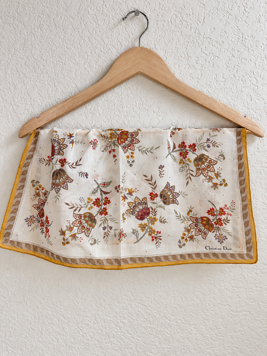 Christian Dior Floral Cotton Scarf