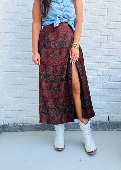 The Tapestry Rose Wrap Skirt