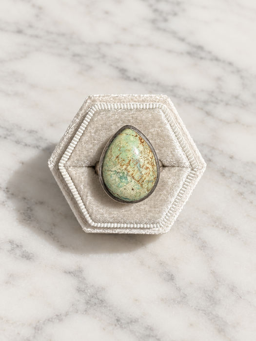 The Sterling Sagebrush Teardrop Ring