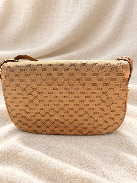 1970s Gucci Micro GG Horsebit Crossbody Bag