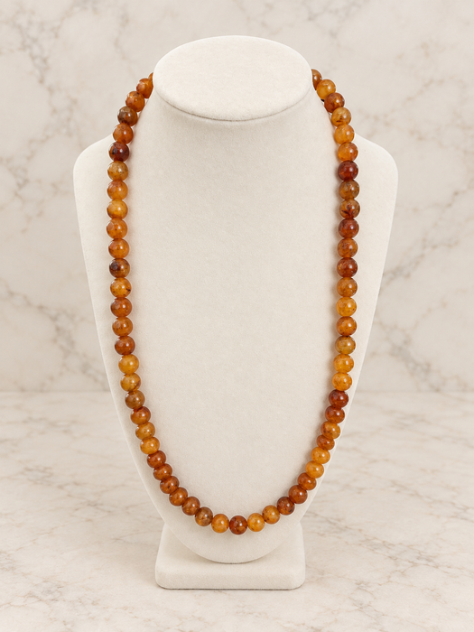 Sarah Coventry Honey & Cognac Beaded Necklace