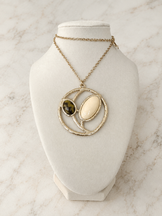 The Olive & Ivory Pendant Necklace