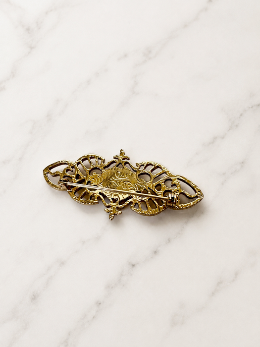 Jewel Garden Filigree Brooch