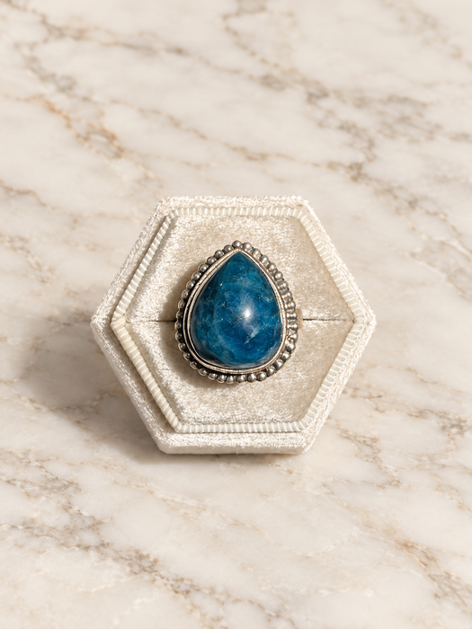 The Azure Teardrop Ring