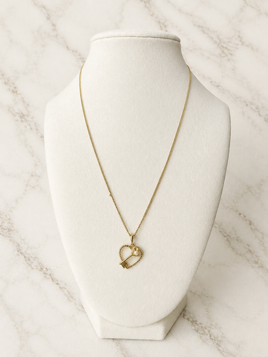 Sweetheart Key Pendant Necklace I Sarah Coventry
