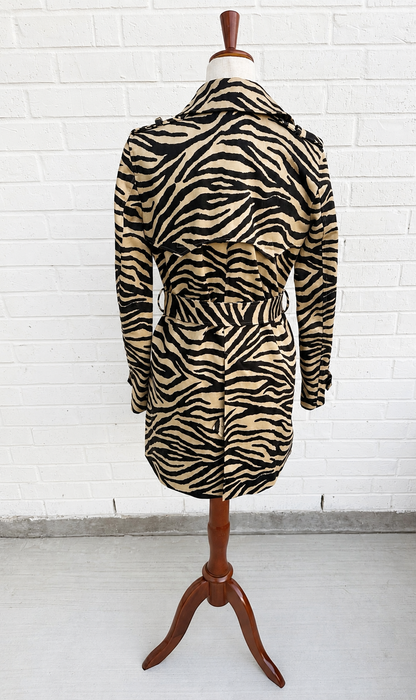 Vintage Ralph Lauren Zebra Print Trench Coat
