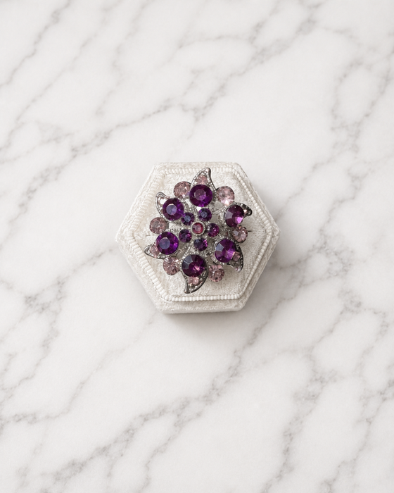 Amethyst Bloom Cocktail Ring