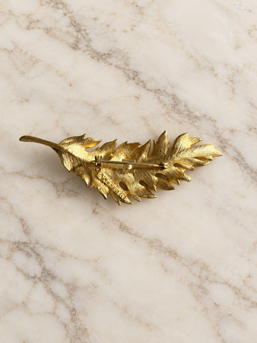 The Gilded Fern — Signed Coro Brooch