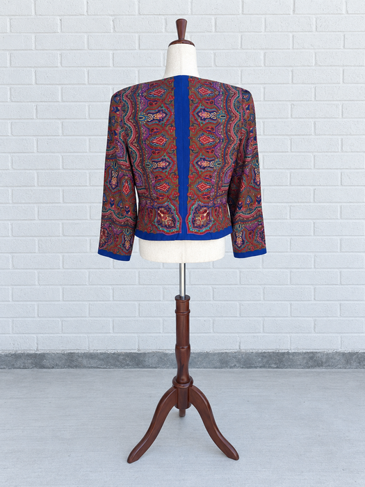 Jewel Paisley Cropped Jacket