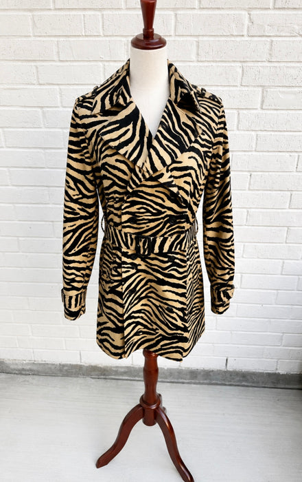 Vintage Ralph Lauren Zebra Print Trench Coat