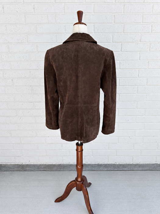 Chocolate Suede Tailored Blazer