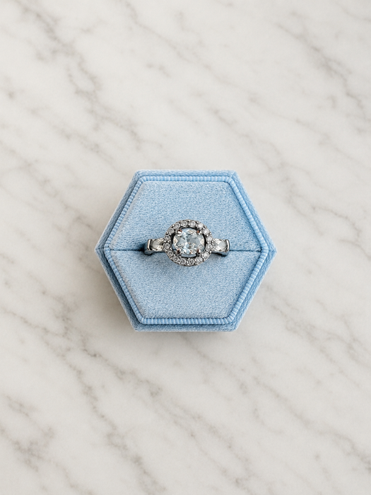 Crystal Halo Ring
