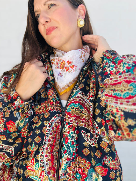 Christian Dior Floral Cotton Scarf