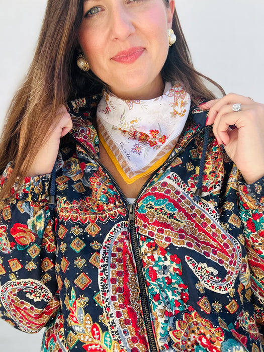 Christian Dior Floral Cotton Scarf