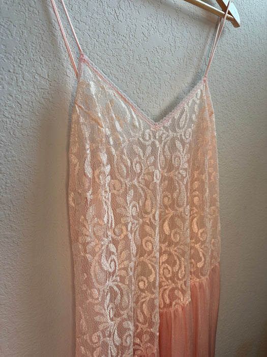 The Apricot Rose Lace Nightgown