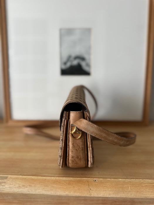 1970s Gucci Micro GG Horsebit Crossbody Bag